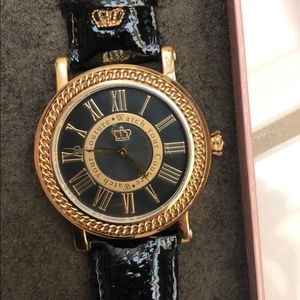 Juicy Couture black and gold watch with box